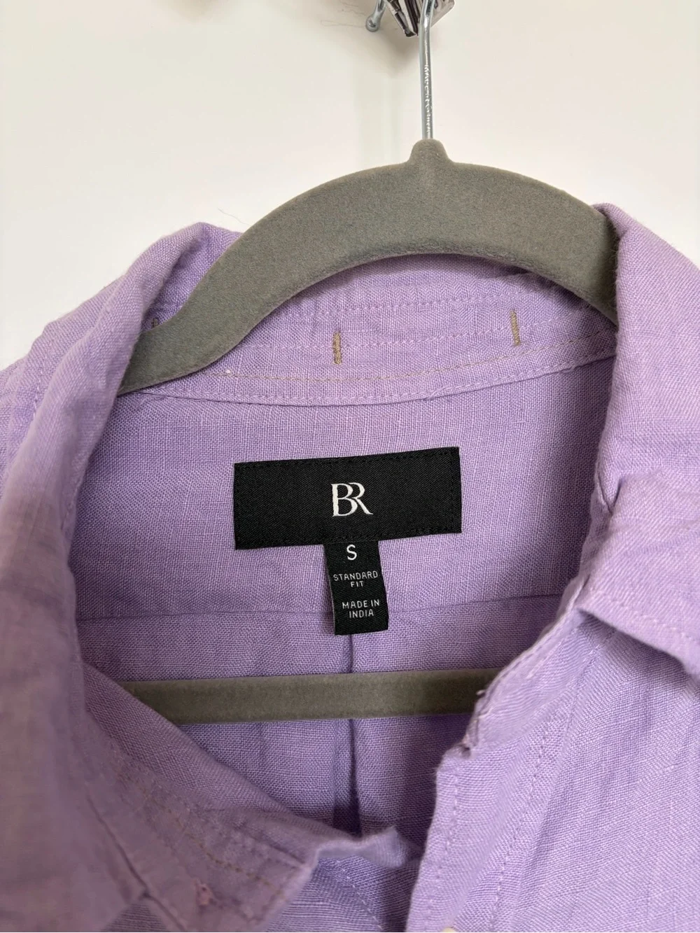 Banana Republic Men's 100% Linen Button-Up Shirt - Lavender (S)